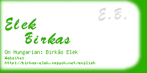 elek birkas business card
