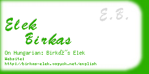 elek birkas business card